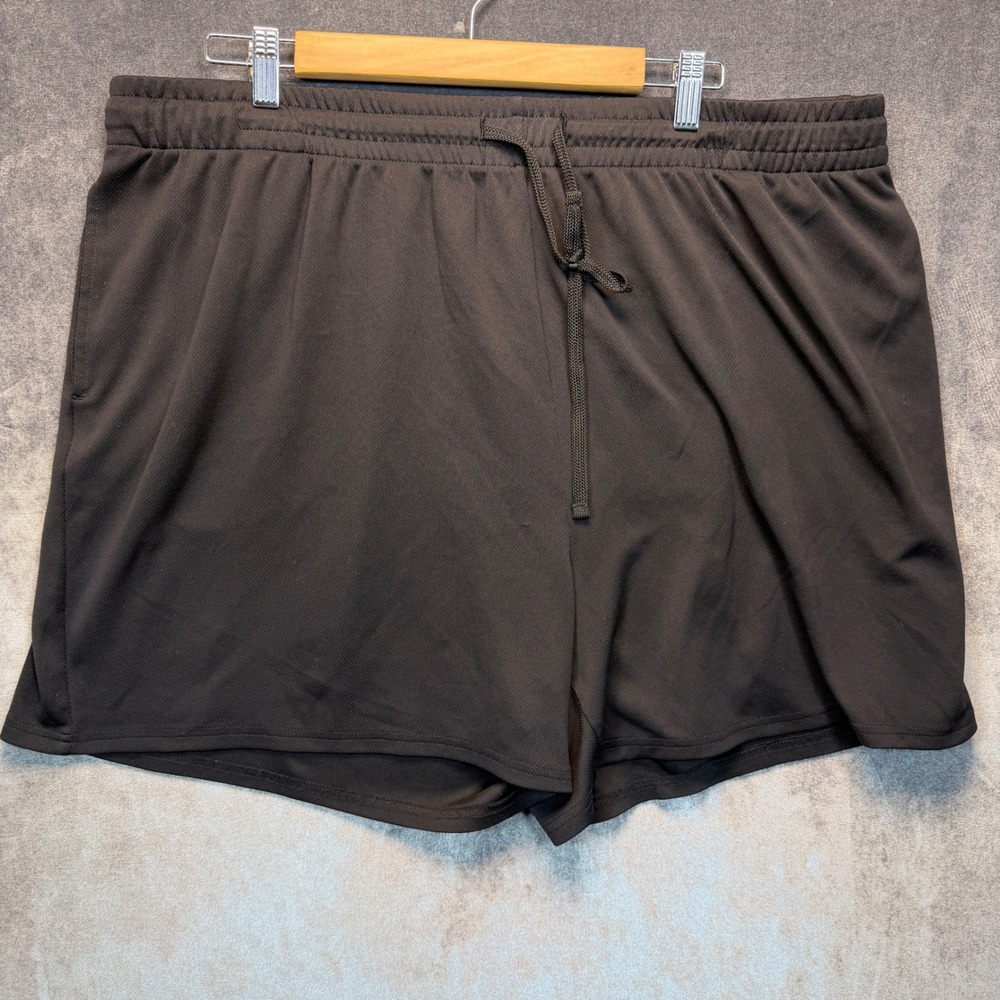 Tek Gear Shorts Mens Black Regular XXL Athletic Gym Running Mesh Pockets